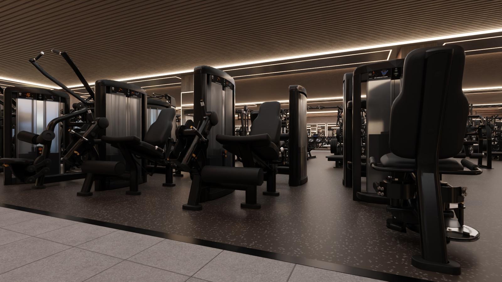 Machine floor at night