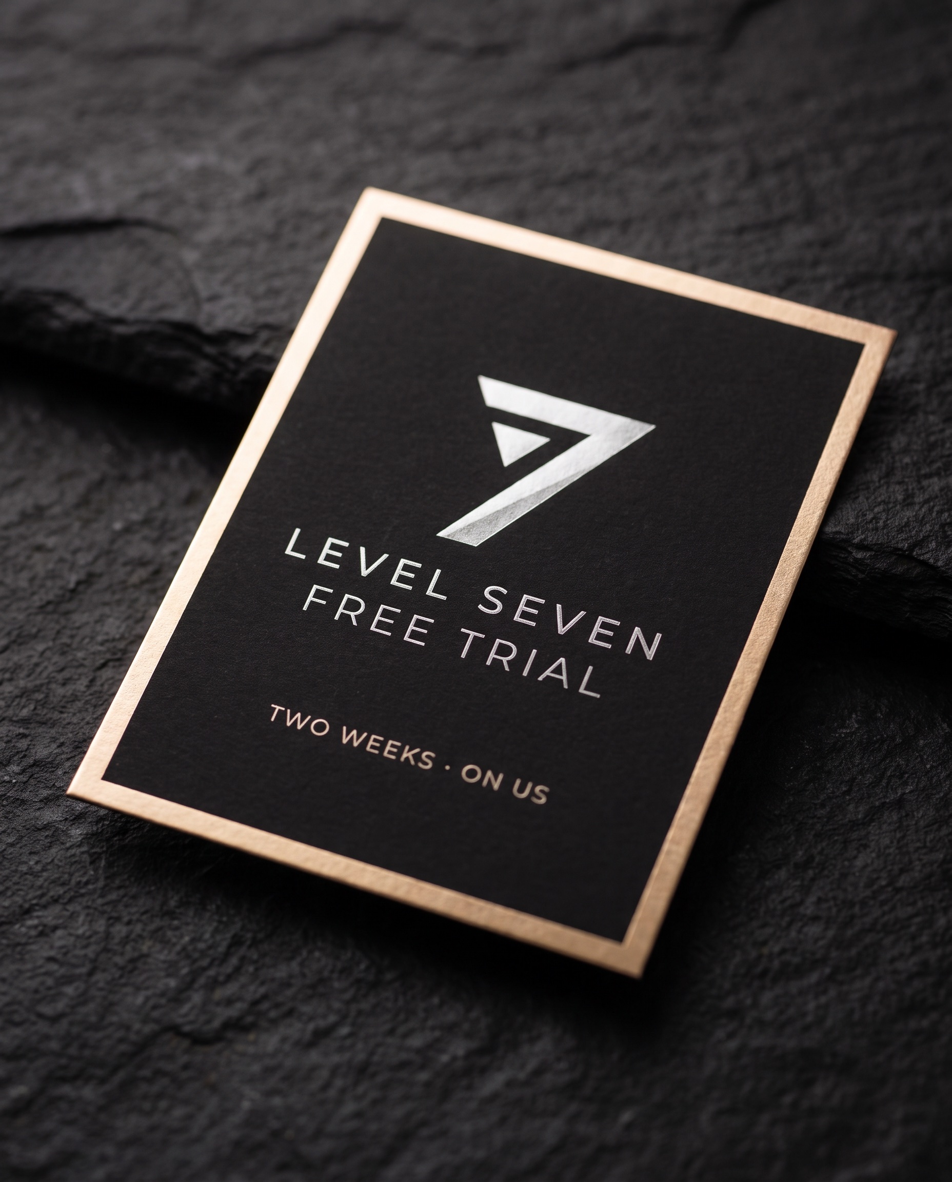 Free Trial Card — Level Seven brand asset