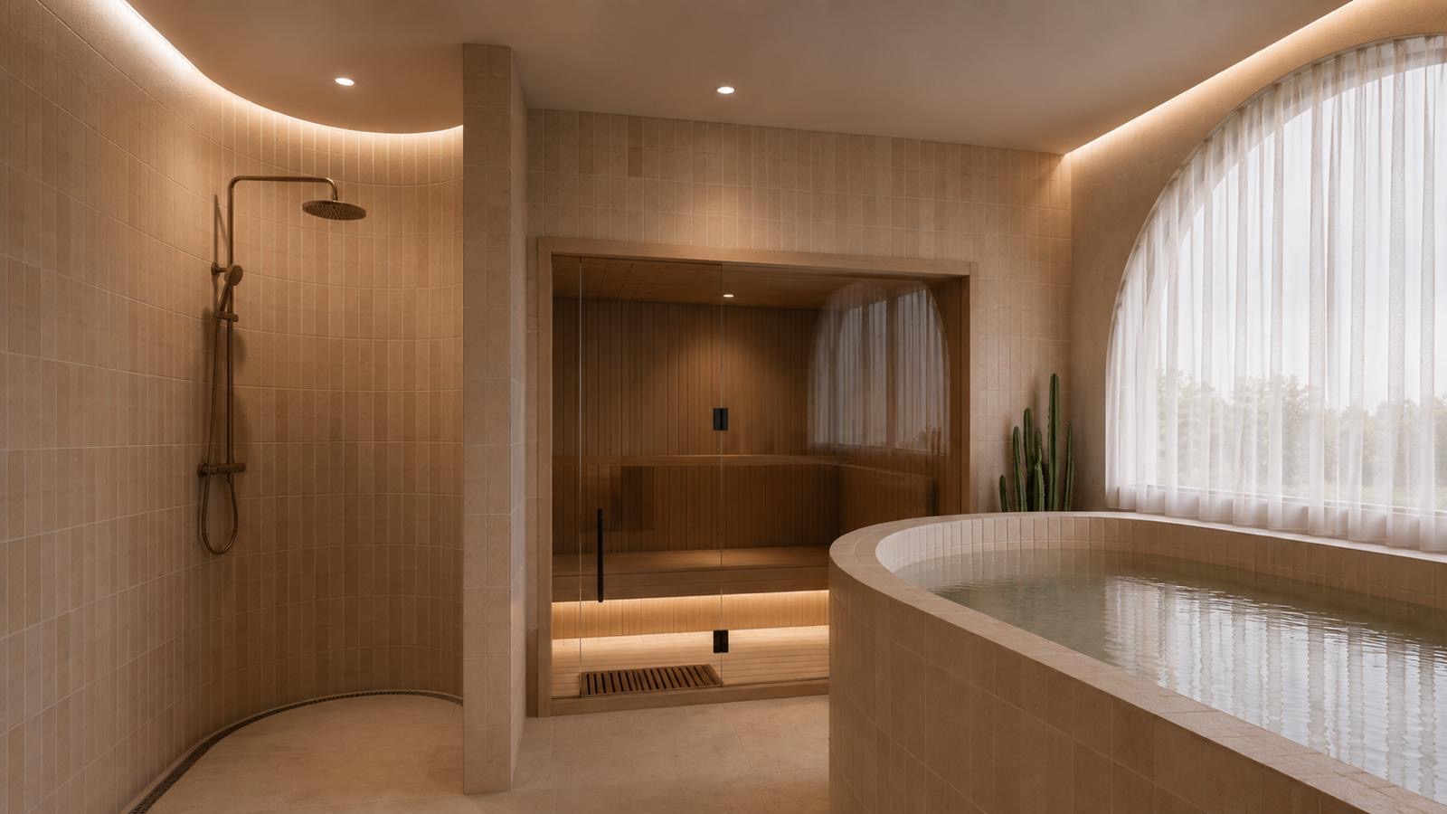 The spa and sauna