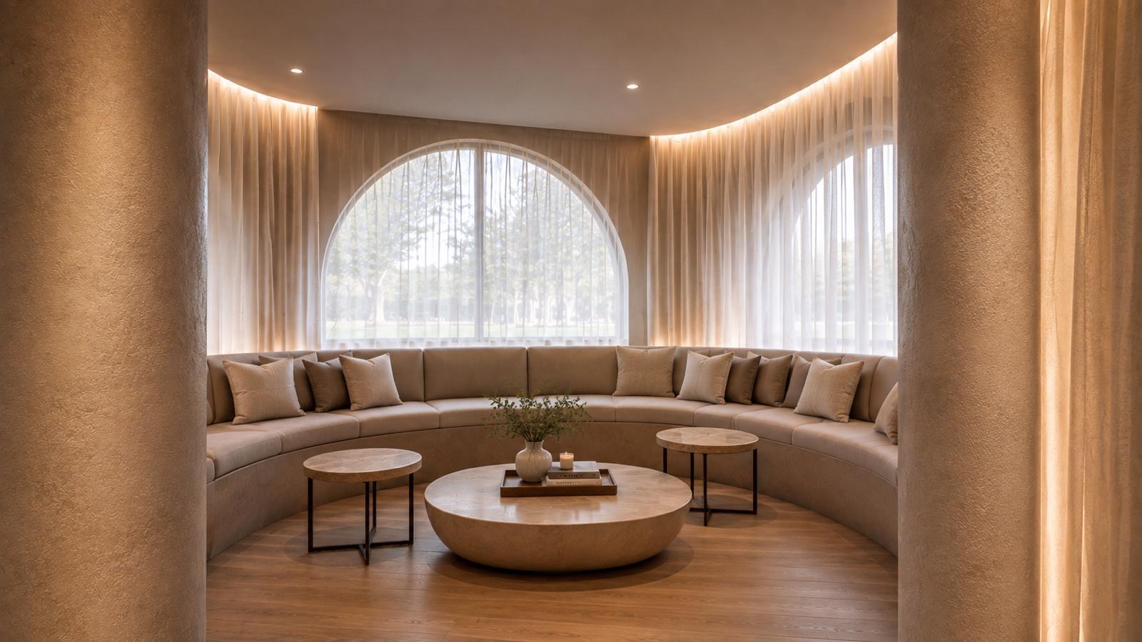The curved recovery lounge